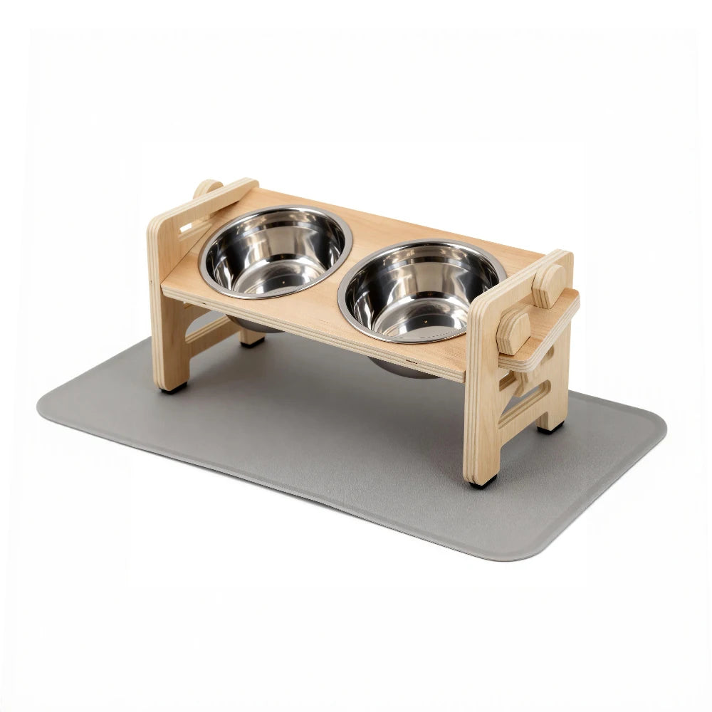 Zooflex TiltDine – 15° Elevated Double Pet Bowl