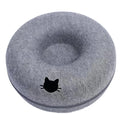 ZooFlex Interactive Cat Tunnel Bed – Felt Donut Cave & Scratcher