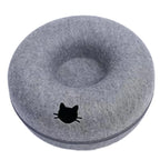 ZooFlex Interactive Cat Tunnel Bed – Felt Donut Cave & Scratcher