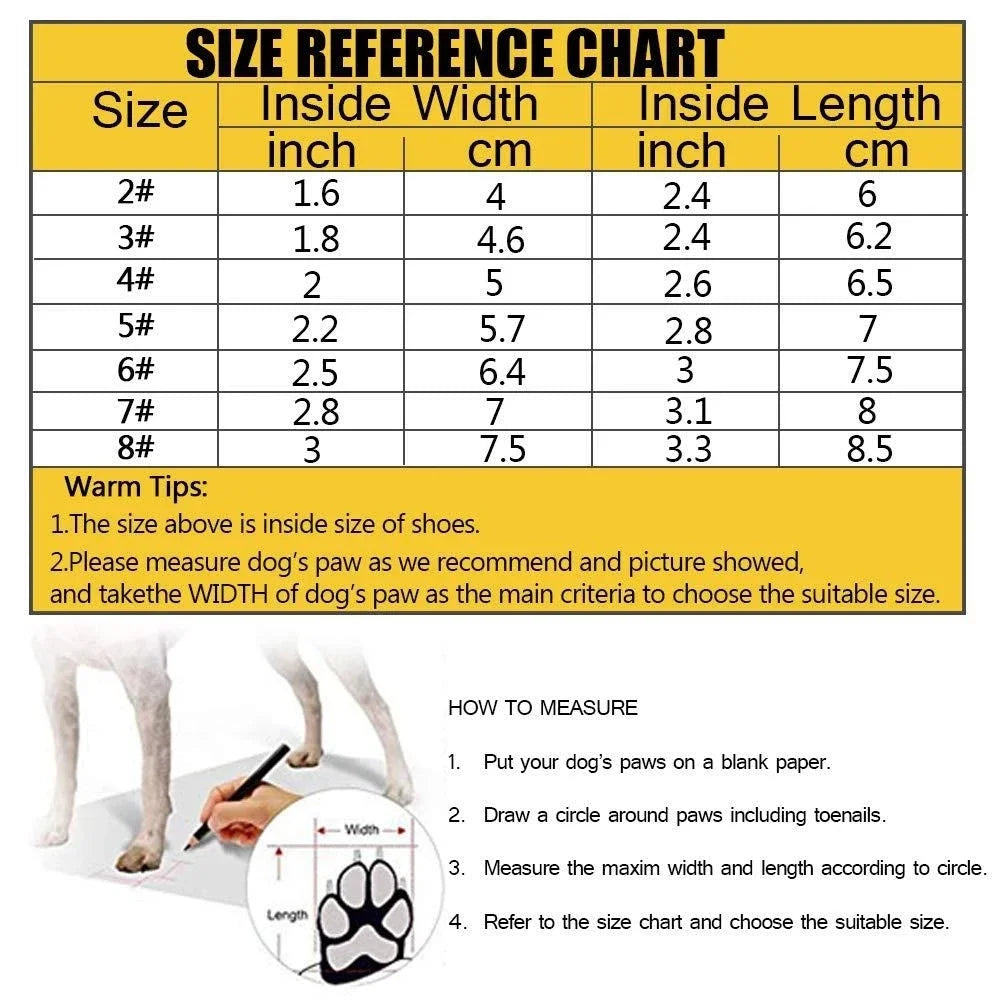 ZooFlex Waterproof Dog Boots – Reflective Anti-Slip Paw Protectors for Summer & Winter (4pcs)