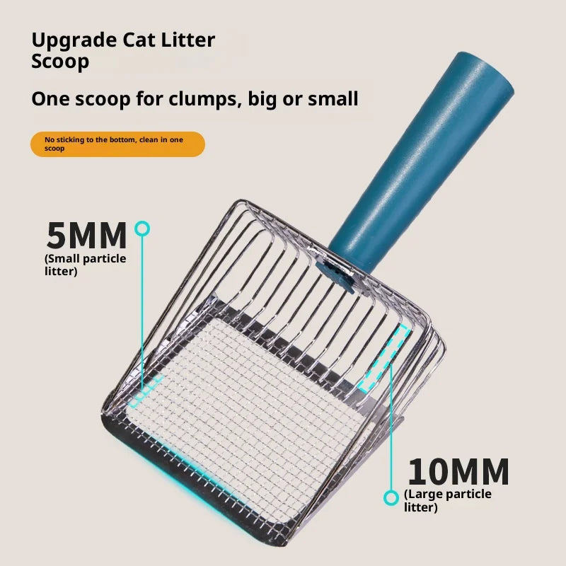 ZooFlex Cat Litter Scoop with Stand – Long Handle Sifter
