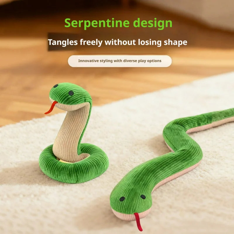 Zooflex SlinkySnake – Interactive Plush Pet Toy