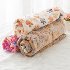 ZooFlex Soft Fluffy Pet Blanket – Warm Cartoon Cat & Dog Mat