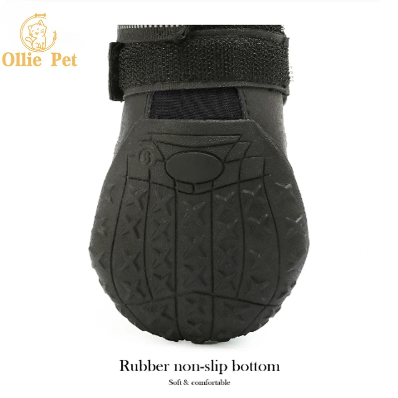 ZooFlex Waterproof Dog Boots – Anti-Slip Reflective Winter Shoes for Small & Large Dogs