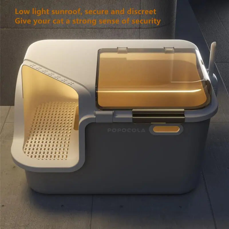 ZooFlex Large Cat Litter Box – Enclosed Anti-Splash Cat Toilet