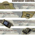 ZooFlex Tactical Dog Harness, Collar & Leash Set with MOLLE Pouches for Medium & Large Dogs