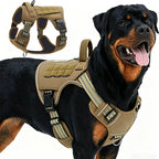 ZooFlex Tactical Dog Harness, Collar & Leash Set with MOLLE Pouches for Medium & Large Dogs