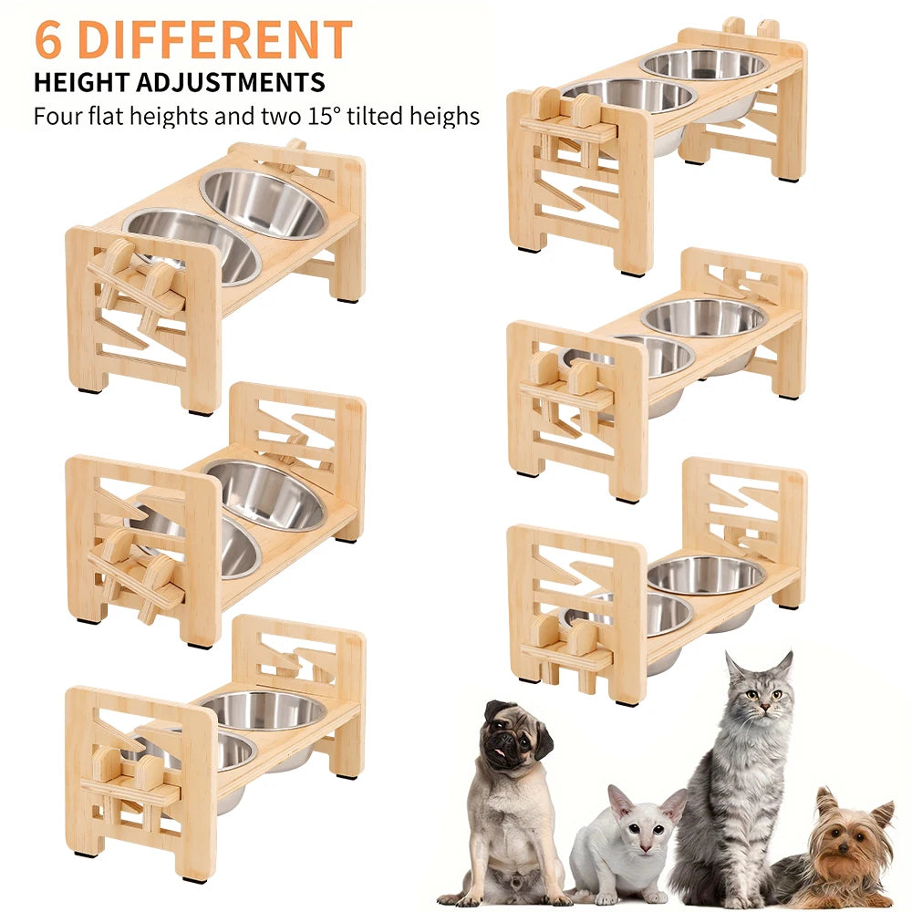 Zooflex TiltDine – 15° Elevated Double Pet Bowl