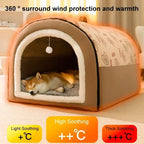 ZooFlex Warm Winter Dog & Cat Bed – Soft Cozy Pet Nest with Removable Cushion