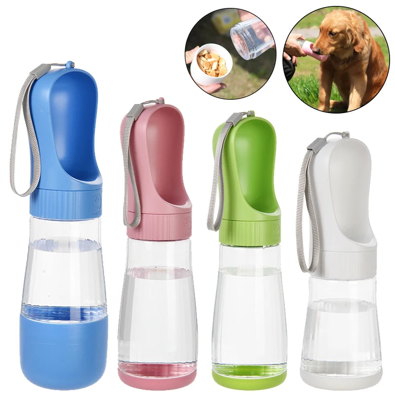 ZooFlex 2-in-1 Dog Water Bottle with Food Container – Portable Pet Travel Dispenser