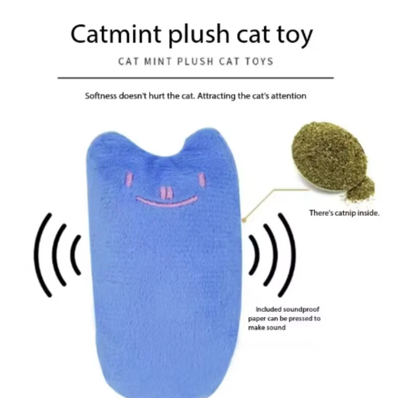 ZooFlex Interactive Catnip Plush Toy – Chew & Squeaky Kitten Toy