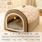 ZooFlex Warm Winter Dog & Cat Bed – Soft Cozy Pet Nest with Removable Cushion