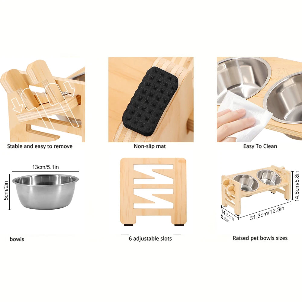 Zooflex TiltDine – 15° Elevated Double Pet Bowl