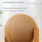 ZooFlex 2-in-1 Wooden Cat Scratching Ball – Sisal Scratcher Toy
