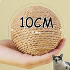 ZooFlex 10cm Sisal Cat Scratching Ball – Interactive Rattle Toy for Kittens
