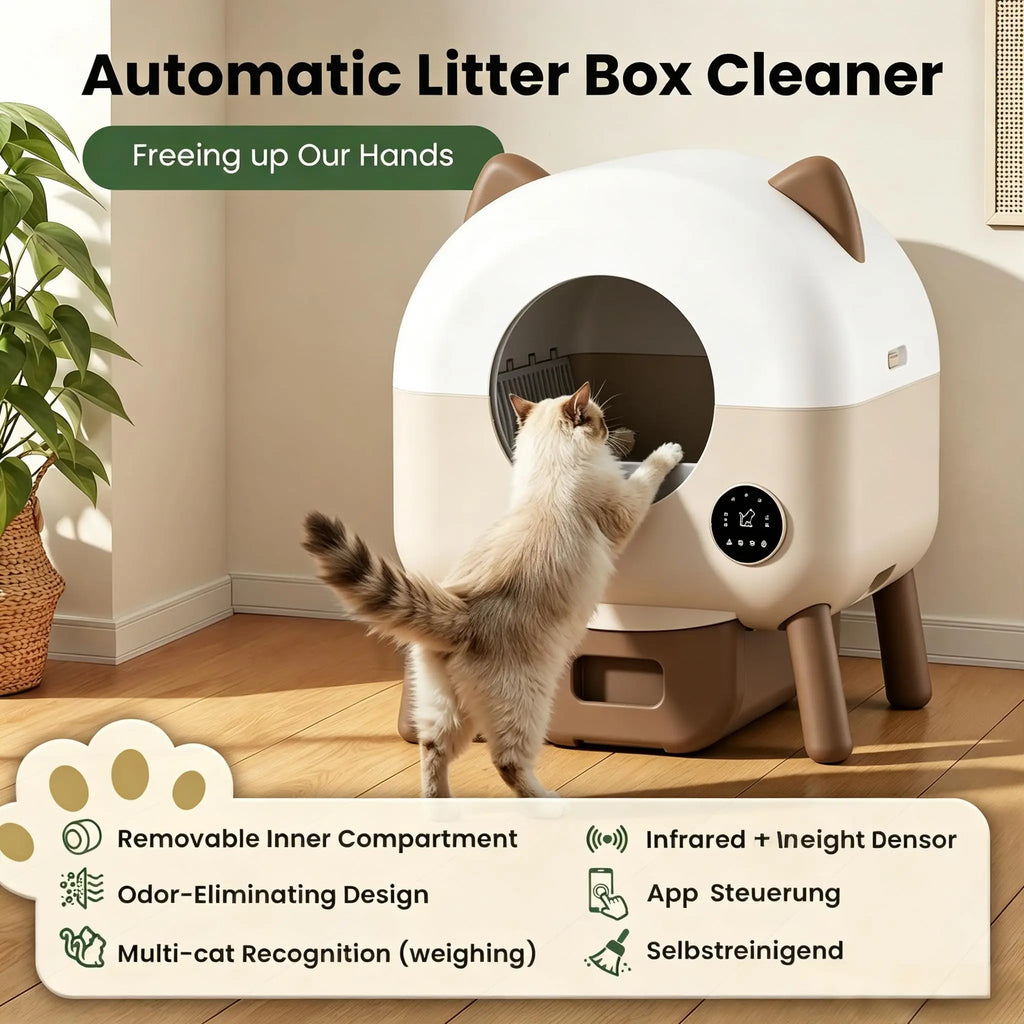 ZooFlex 76L Automatic Cat Litter Box – Smart WiFi Cleaning