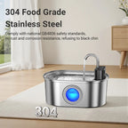 ZooFlex 3.2L Smart Cat Water Fountain – Wireless Stainless Steel Dispenser