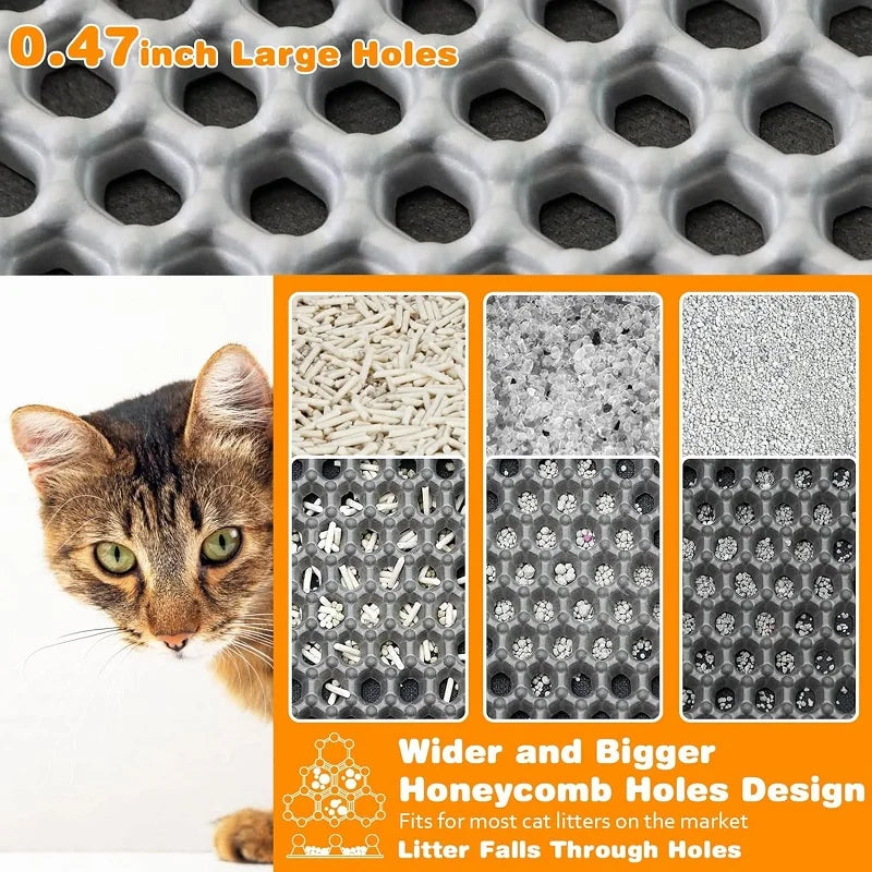 ZooFlex Large Cat Litter Mat – Waterproof Double-Layer Non-Slip Pad