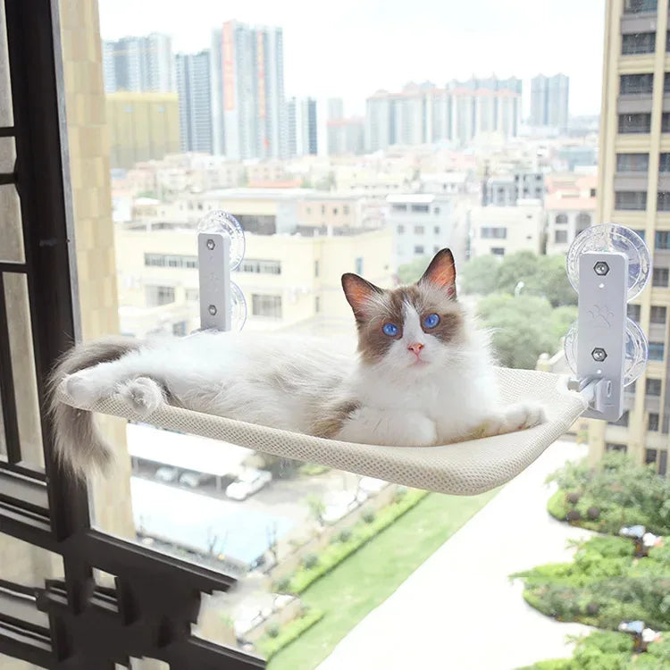 ZooFlex Foldable Cat Window Hammock – Suction Cup Window Perch