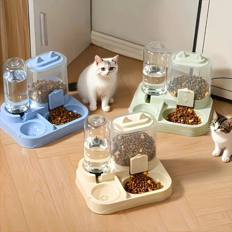 ZooFlex 2-in-1 Automatic Cat Feeder & Water Dispenser – No Battery