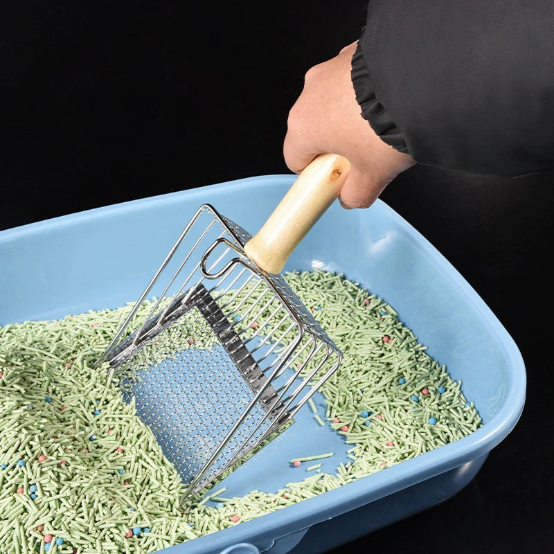 ZooFlex 2-in-1 Cat Litter Scoop – Stainless Steel Sifter