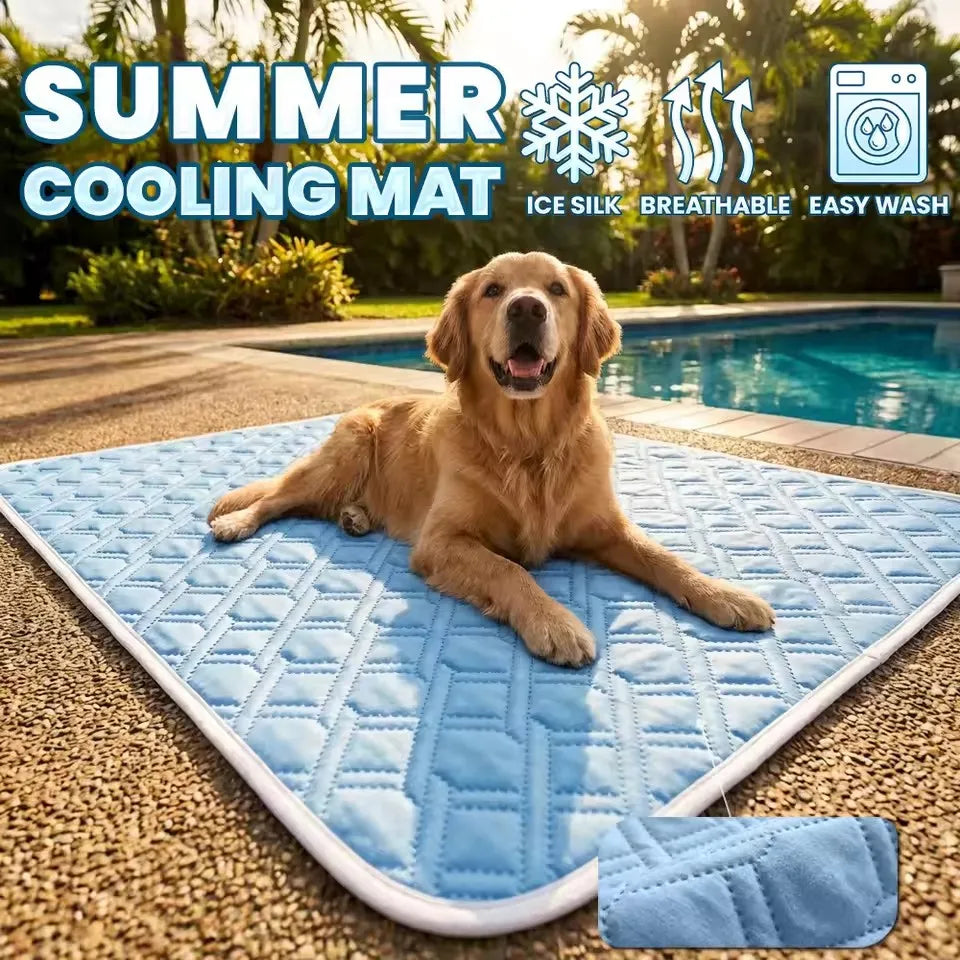 ZooFlex Pet Cooling Mat – Soft Summer Cooling Bed & Sleeping Pad for Dogs & Cats