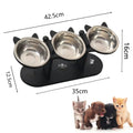 Zooflex LuxeDine – 15° Elevated Wooden Cat Bowl
