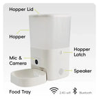 ZooFlex 6L Smart WiFi Pet Feeder – Automatic Dog & Cat Food Dispenser with 1080P Camera