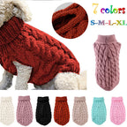 ZooFlex Warm Cable Knit Dog Sweater – Soft Autumn Winter Puppy Jumper