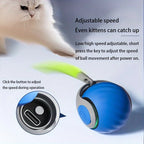 ZooFlex Smart Interactive Cat Toy Ball – Automatic Rolling USB Rechargeable Pet Toy