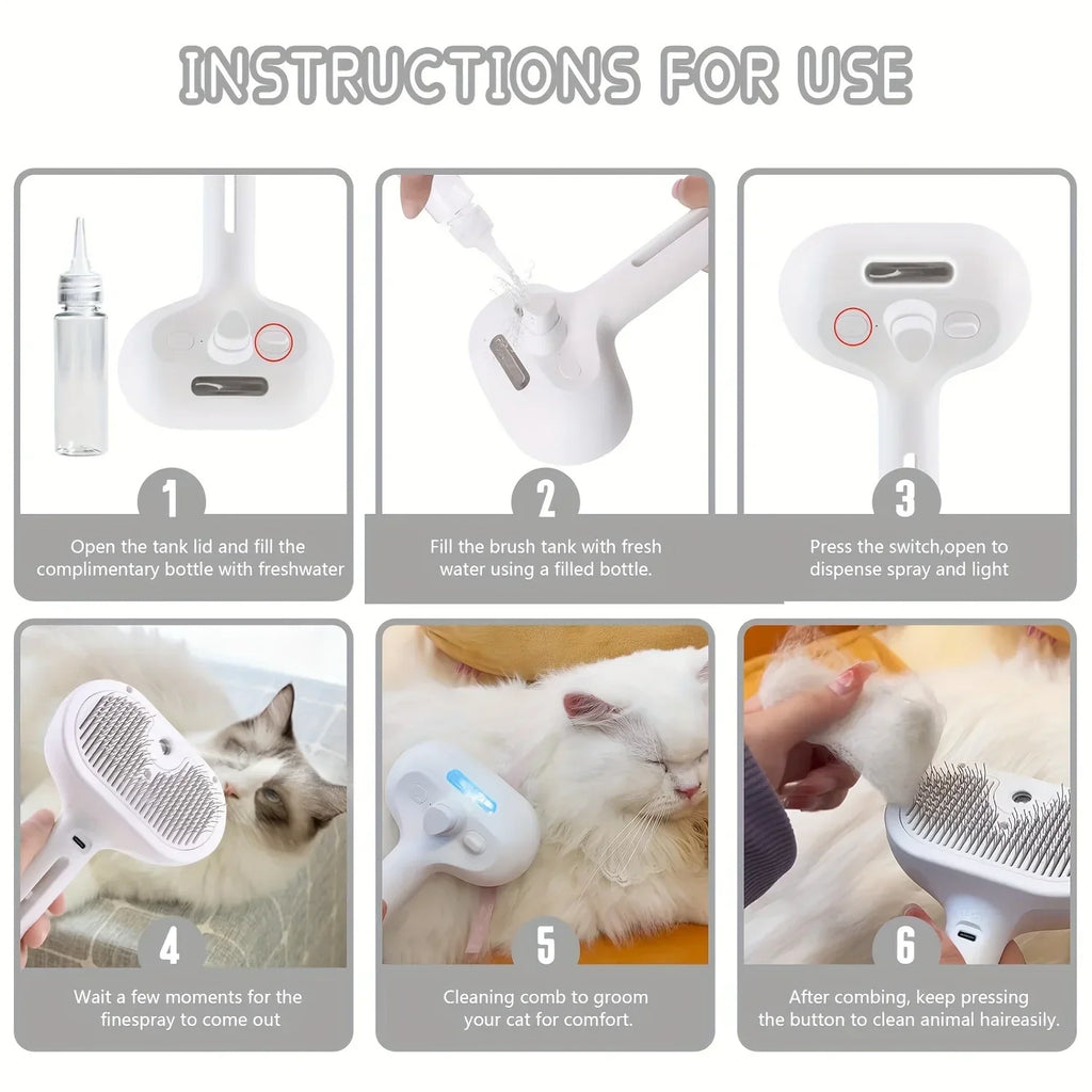 Zooflex MistPaws – Pet Spray Grooming Brush
