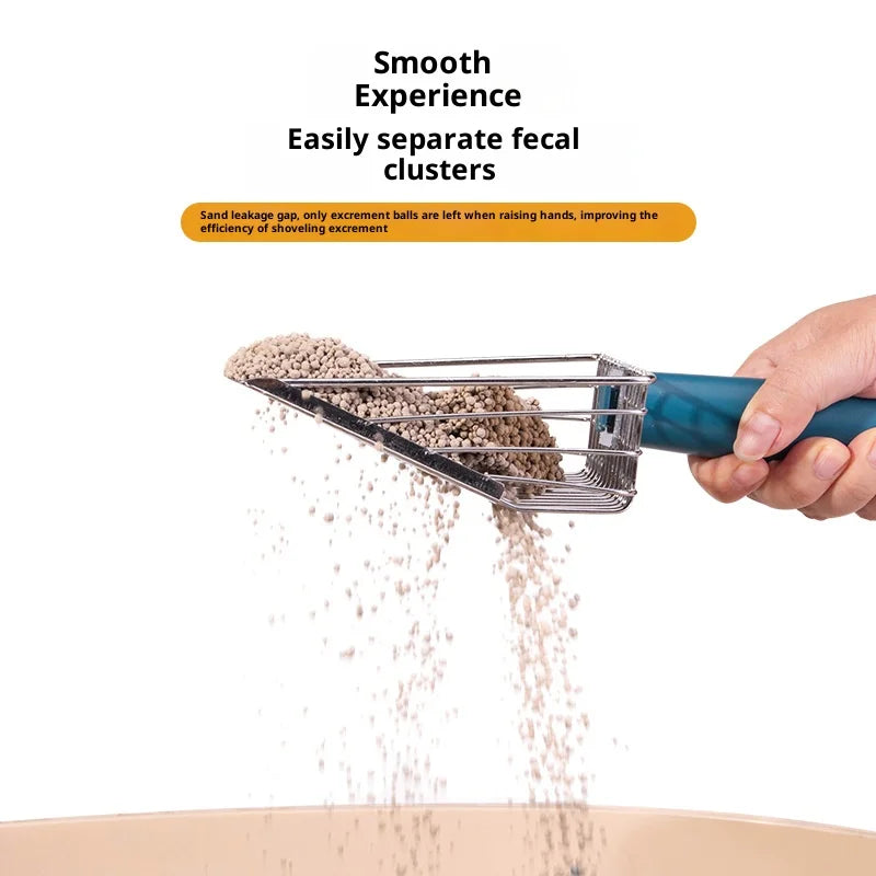ZooFlex Cat Litter Scoop with Stand – Long Handle Sifter