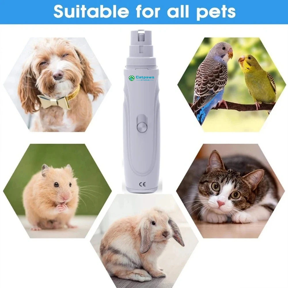 ZooFlex USB Rechargeable Dog Nail Grinder – Quiet Electric Nail Trimmer for Dogs & Cats