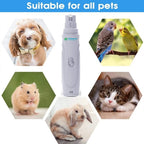ZooFlex USB Rechargeable Dog Nail Grinder – Quiet Electric Nail Trimmer for Dogs & Cats