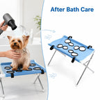 ZooFlex Foldable Pet Grooming Hammock Stand – Mesh Bathing & Drying Table for Dogs & Cats