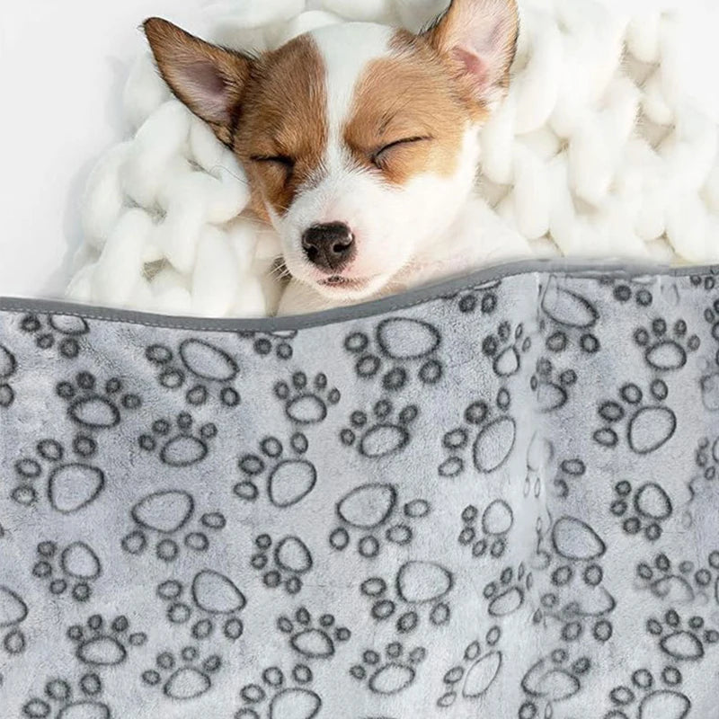 ZooFlex Soft Fluffy Pet Blanket – Warm Cartoon Print Dog & Cat Bed Mat