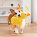 ZooFlex Yellow Duck Plush Dog Toy – Soft Cuddle & Interactive Play