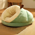 ZooFlex Soft Plush Dog Cave Bed – Warm Cozy Sleeping Nest for Dogs & Cats