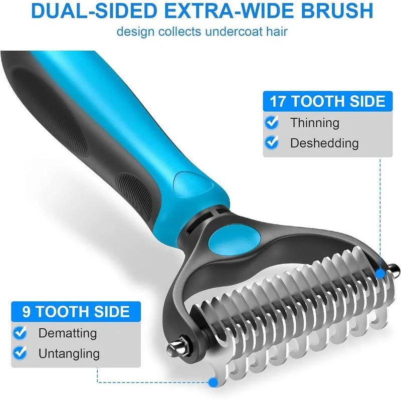 Zooflex FurEase – 2-in-1 Deshedding & Dematting Brush