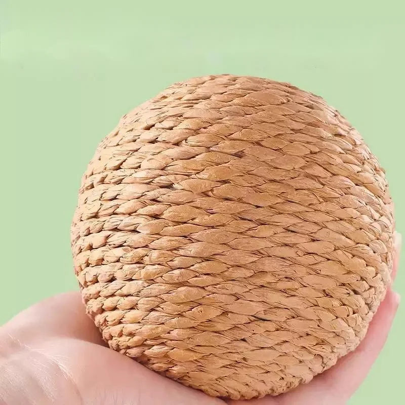 ZooFlex 10cm Sisal Cat Scratching Ball – Interactive Rattle Toy for Kittens