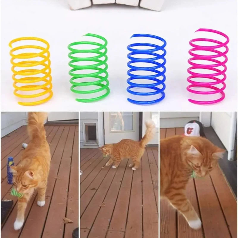 ZooFlex Colourful Cat Spring Toys – Interactive Kitten Play Set