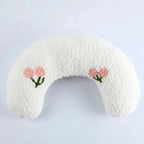 White ergonomic dog support pillow