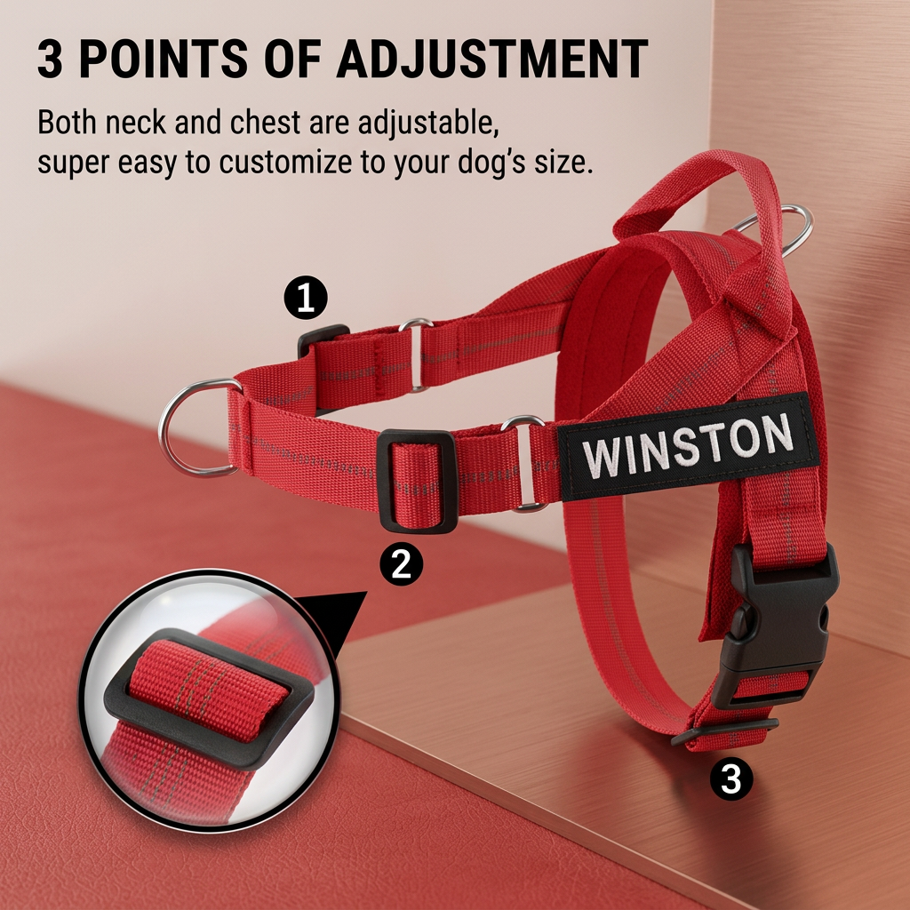 Personalized Reflective No-Pull Dog Harness